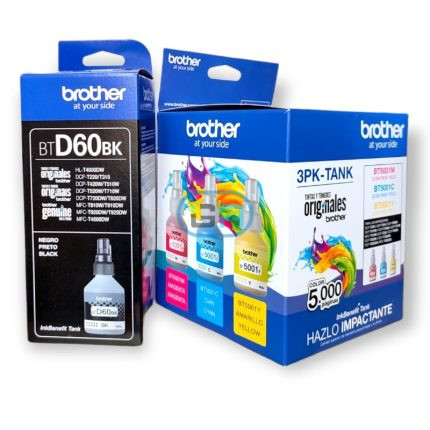 Kit Tintas Brother bt-5001 colores y negro dcp-t310, t510w