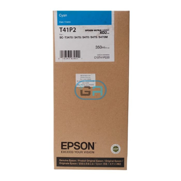 Tinta Epson T41P220 Ultrachrome Xd2 Cyan 350ml.