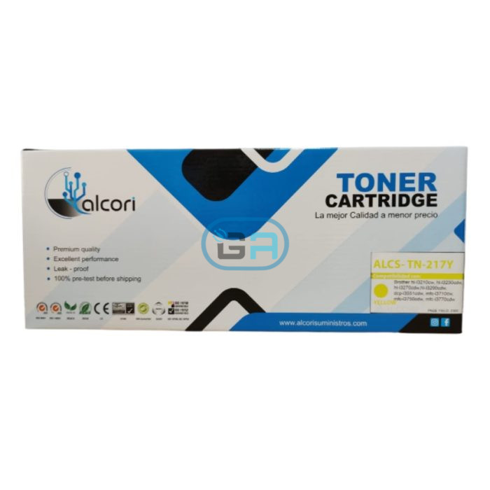 Toner Brother Compatible TN-217Y Yellow mfc-l3750cdw 2,3k.